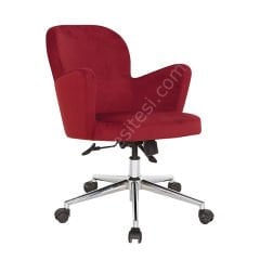Prima Boyalı Ayak Çalışma Koltuğu Bordo