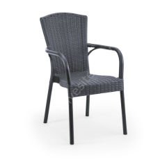 Laroy PP Kollu Rattan Sandalye Antrasit