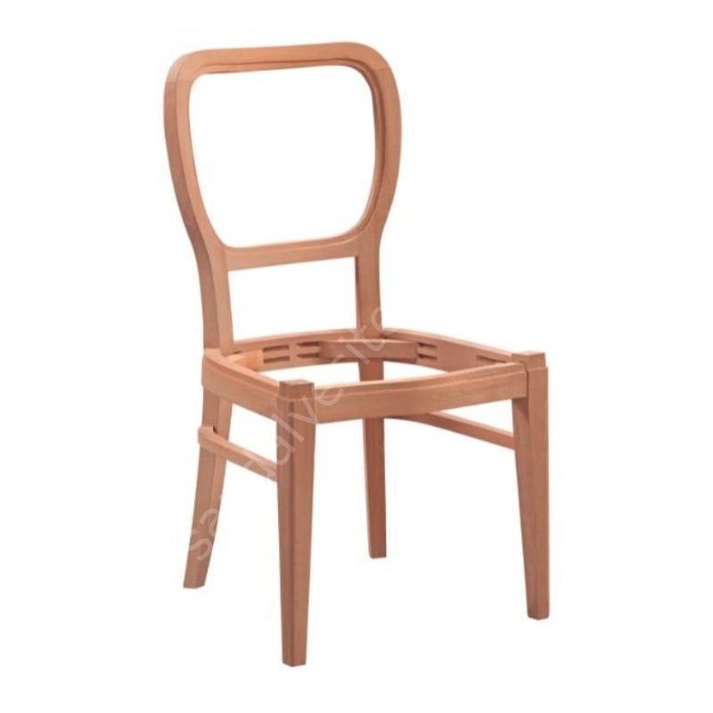 Raquel Döşemeli Ham Ahşap Sandalye
