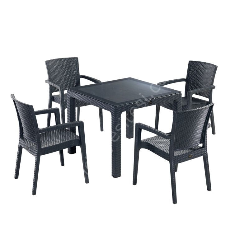 Real 4'lü Masa Sandalye Takımı 90x90