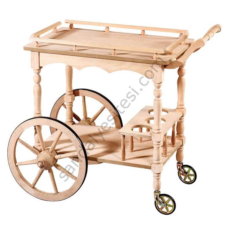 Ham Büyük Tekerli Servis Arabası