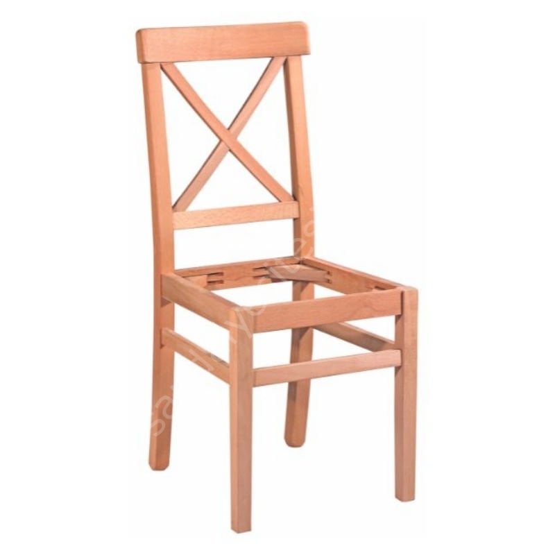 Ham Çapraz Döşemeli Ahşap Sandalye 005