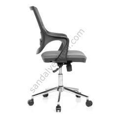 Regal Krom Ayaklı Çalışma Koltuğu Gri