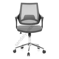 Regal Krom Ayaklı Çalışma Koltuğu Gri