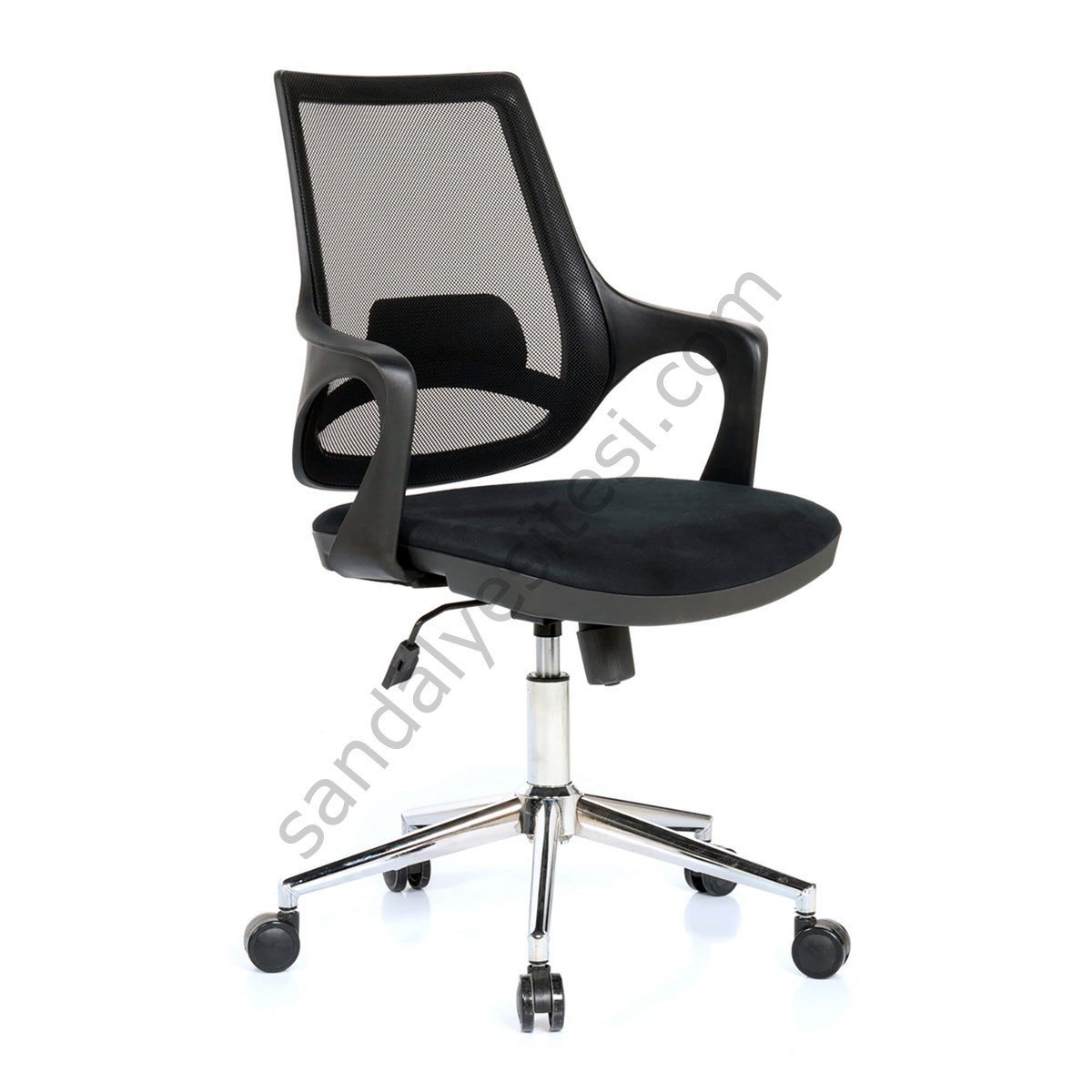 Regal Krom Ayaklı Çalışma Koltuğu Siyah
