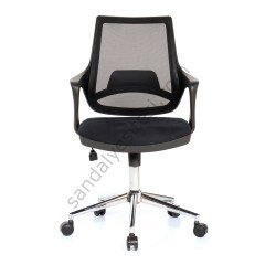 Regal Krom Ayaklı Çalışma Koltuğu Siyah