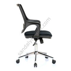 Regal Krom Ayaklı Çalışma Koltuğu Siyah