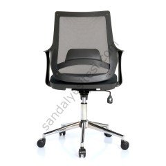 Regal Krom Ayaklı Çalışma Koltuğu Siyah