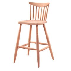 Ham Kırlangıç Ahşap Bar Sandalyesi