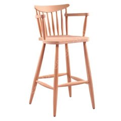 Ham Kırlangıç Kollu Ahşap Bar Sandalyesi