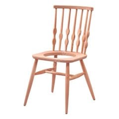 Ham Kolsuz Boncuk Döşemeli Ahşap Sandalye