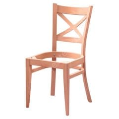 Ham Lüks Çarpı Ahşap Sandalye
