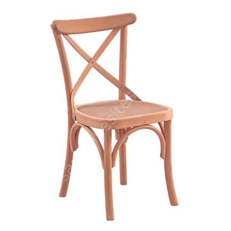 Ham Tonet Çapraz Döşemeli Ahşap Sandalye