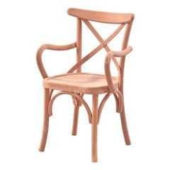 Ham Tonet Çapraz Kollu Ahşap Sandalye