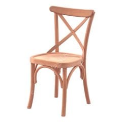 Ham Tonet Çapraz Sırtlı Ahşap Sandalye