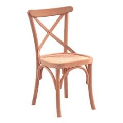 Ham Tonet Çapraz Sırtlı Ahşap Sandalye