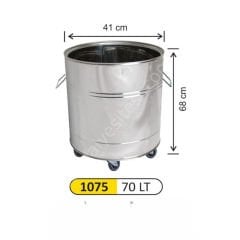 Ameliyathane Çöp Kovası Paslanmaz 70 Litre