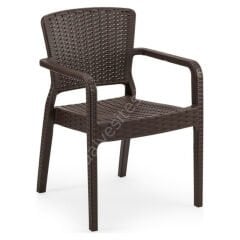 Sidney 90x150 cm Rattan 6 Kişilik Camlı Masa Takımı