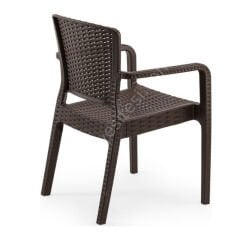 Sidney 90x150 cm Rattan 6 Kişilik Camlı Masa Takımı