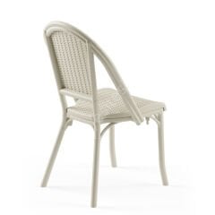 Flash Rattan Görünümlü Plastik Sandalye Bej