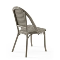 Flash Rattan Görünümlü Plastik Sandalye Vizon