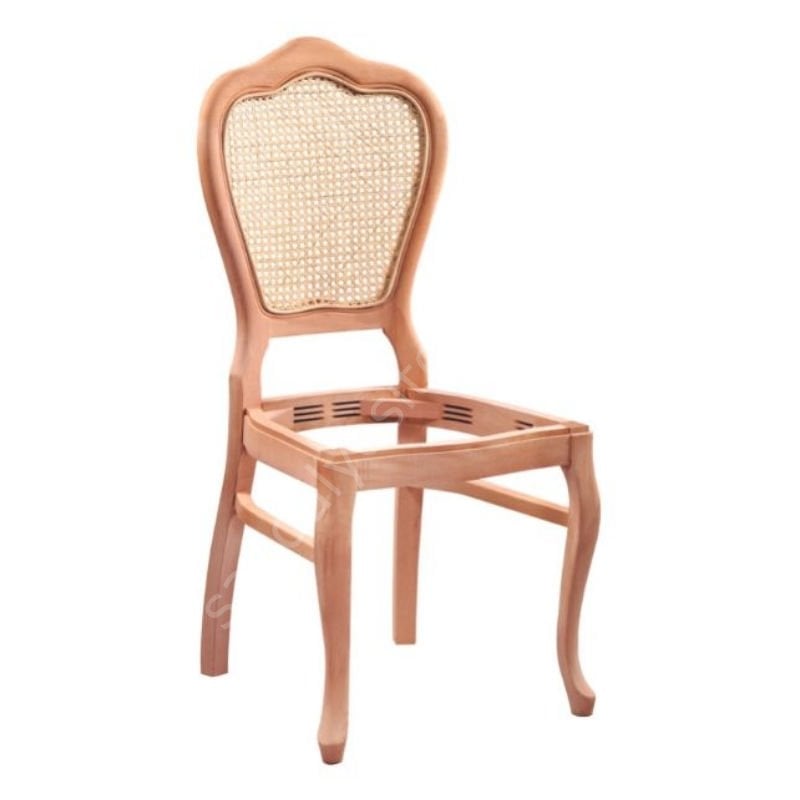 Hasırlı Klasik Ham Ahşap Sandalye 001
