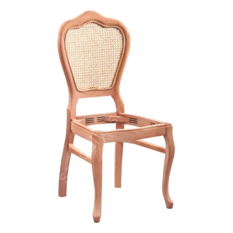 Hasırlı Klasik Ham Ahşap Sandalye 001