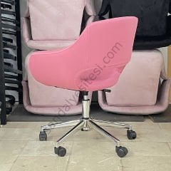 Store Krom Ayaklı Çalışma Koltuğu Lila