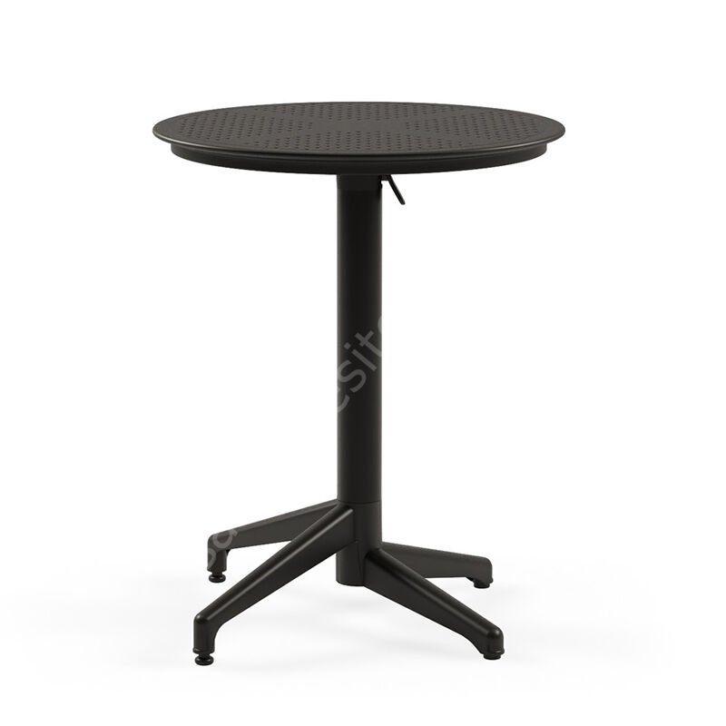 Moon PP 60 Çap Katlanır Kafe Masası Siyah