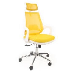 Regal Başlıklı Çalışma Koltuğu Sarı