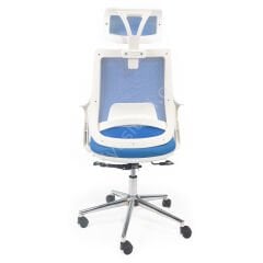Regal Başlıklı Çalışma Koltuğu Mavi