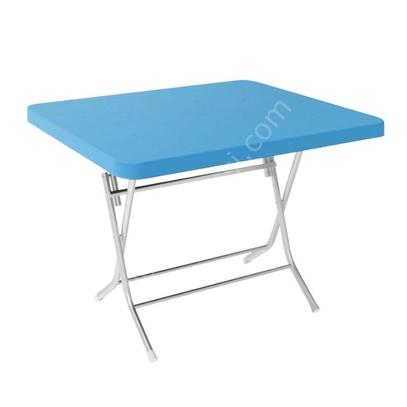 Didim 80x80 Katlanır Plastik Masa Mavi