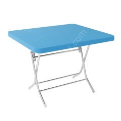 Didim 80x80 Katlanır Plastik Masa Mavi