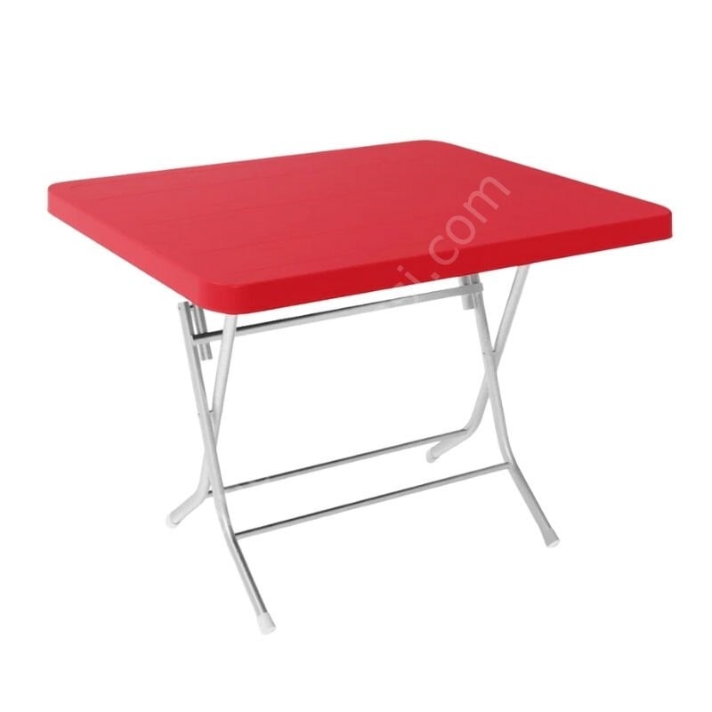 Didim 80x80 Katlanır Plastik Masa Kırmızı