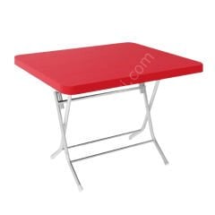 Didim 80x80 Katlanır Plastik Masa Kırmızı