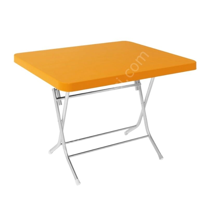 Didim 80x80 Katlanır Plastik Masa Turuncu