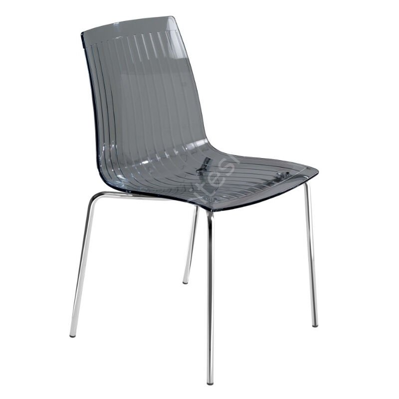 Tokyo Metal Ayaklı Polikarbon Sandalye Füme