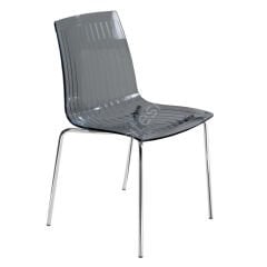 Tokyo Metal Ayaklı Polikarbon Sandalye Füme