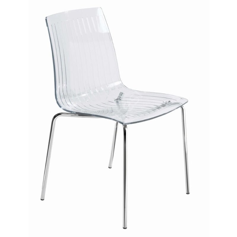 Tokyo Metal Ayaklı Polikarbon Sandalye Şeffaf