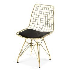 Kafes Tel Sandalye Gold