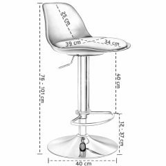 Vegas Kırmızı Bar Sandalyesi