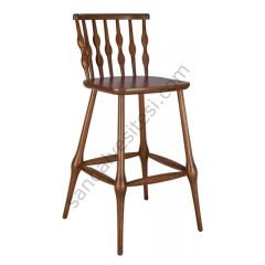 Kırlangıç Ahşap Bar Sandalyesi Ceviz