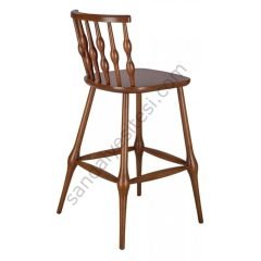 Kırlangıç Ahşap Bar Sandalyesi Ceviz