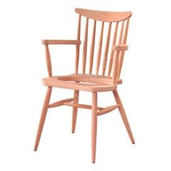 Kırlangıç Döşemeli Ham Ahşap Kollu Sandalye