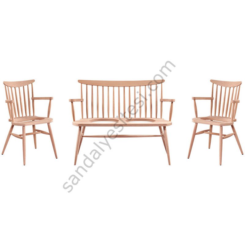 Kırlangıç Döşemeli Ham Mobilya Çay Takımı