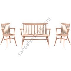 Kırlangıç Döşemeli Ham Mobilya Çay Takımı