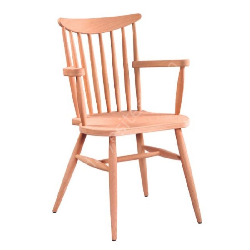 Kırlangıç Ham Ahşap Kollu Sandalye