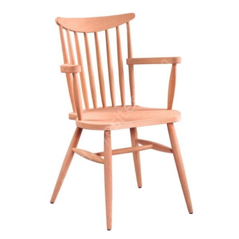 Kırlangıç Ham Ahşap Kollu Sandalye