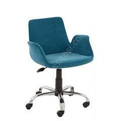 Begüm Krom Ayaklı Çalışma Koltuğu