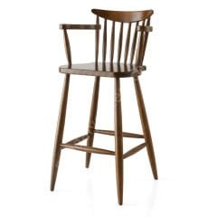 Kırlangıç Kollu Ahşap Lüx Bar Sandalyesi